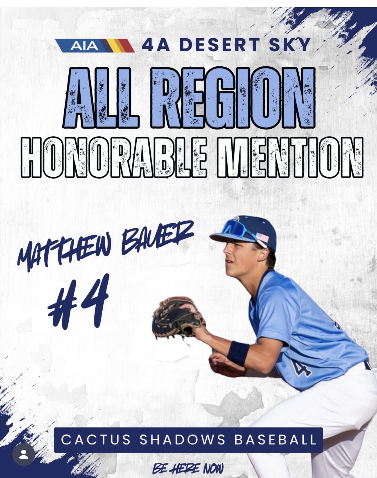 Matthew Bauer, All-Region Honorable Mention, 4A Desert Sky, Cactus Shadows Baseball #4