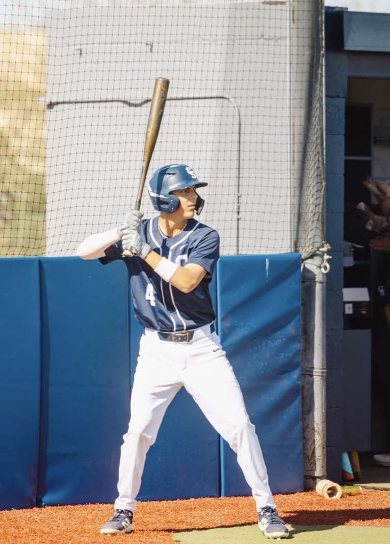 Matthew Bauer at the plate
